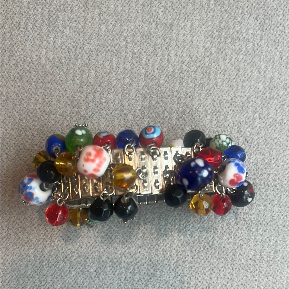 Vintage Multi-Color Glass Bead Bracelet - Picture 3 of 4